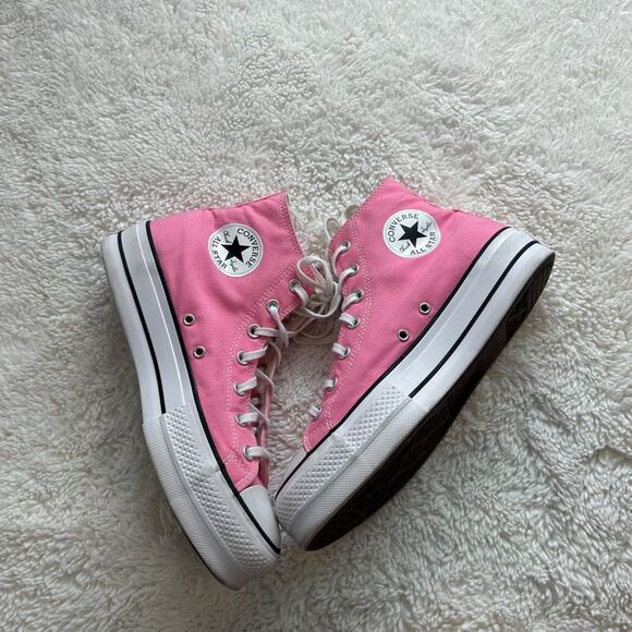 Converse Shoes - Converse All Star Womens Lift Hi Pink Platform Sneakers 10 Grunge Skatergirl Emo